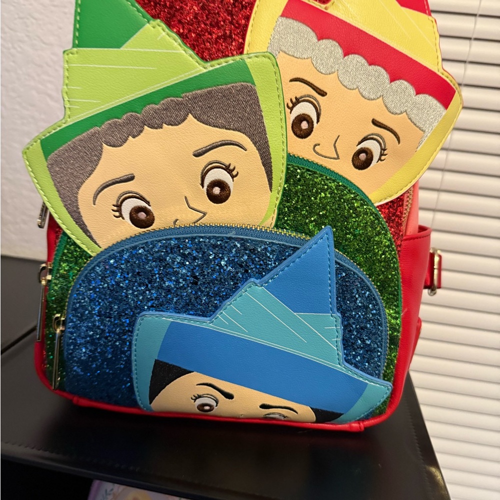 Loungefly Fairy Godmothers Mini Backpack - Flora, Fauna and Merriweather.